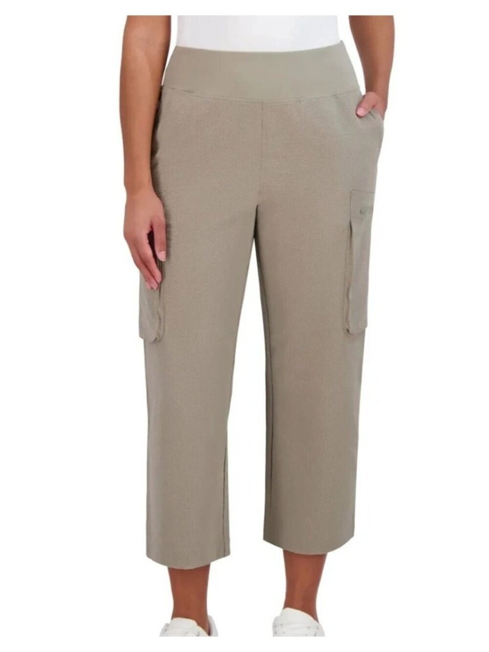 NWT Sage Collective Women's XL Tan Cargo Pants Cropped Inseam 25.5"